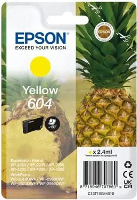 Immagine prodotto di Cartuccia d'inchiostro, Epson Ananas 604, giallo, 2,4 ml, originale, compatibile con stampanti Epson
