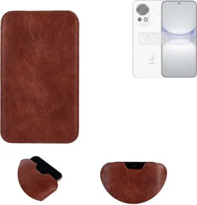 Produktbild von K-S-Trade Schutzhülle Handyhülle kompatibel mit Huawei nova 12 Handytasche Kunstleder Sleeve in braun