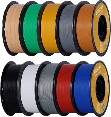 Produktbild von KINGROON PLA 3D-Drucker Filament 1,75mm 10kg Mixfarben, 1kg/Rolle, Standard PLA, Blasenfrei, Kompatibel mit FDM 3D-Druckern
