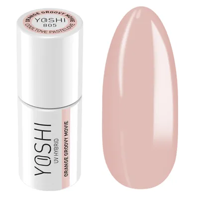 Produktbild von Yoshi | Hybridlack 805 Orange Groovy Movie - 6 Ml - Pastellfarbe - Sommer Nagellack - Uv-hybridlack