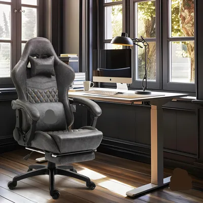 Produktbild von Gaming-Stuhl - Bürostuhl - Werkstuhl - Schreibtischstuhl - Verstellbare Sitzhöhe - Ergonomische Rückenlehne