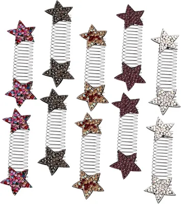 Produktbild von 10stücke Haarkamm-clips für Damen Haaraccessoires für Hochsteckfrisuren Unsichtbare Haarclips Werkzeuge für Hochsteckfrisuren Haarknotenclips Verstellbarer Elastischer Haarkamm