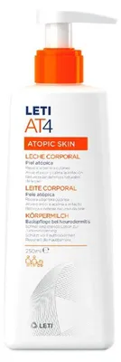 Produktbild von LETI AT4 Körpermilch - Feuchtigkeitsspendende Lotion zum Schutz trockener oder zu Neurodermitis neigender Haut, 250 ml Creme