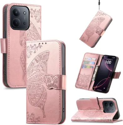 Produktbild von Kunstleder Hülle für Xiaomi Redmi 15C 5G / 4G mit Kartenfach & Standfunktion