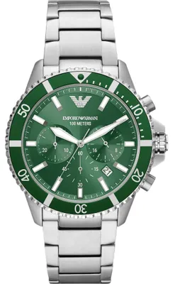 Produktbild von Emporio Armani Dreizeigeruhr Edelstahl Grün AR11500