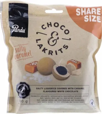 Produktbild von Panda Choco & Lakrits Salty Caramel 300g