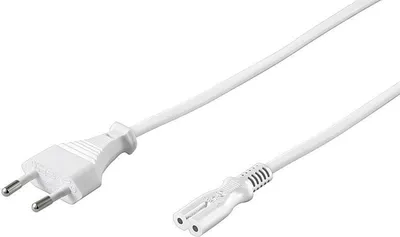 Produktbild von Goobay 96035 Euro Anschlusskabel, 1,8 m, Weiß, 1.8 m - Eurostecker (Typ C, CEE 7/16) > Gerätebuchse C7