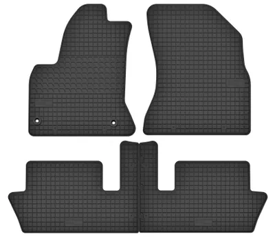 Produktbild von Gummi-Fußmatten für Citroen C4 Picasso I 2006-2013 (Minivan) – 4-tlg, Schwarz, passgenau – Wielganizator SolidTread