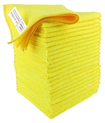 Zdjęcie produktu dla IDEA HOME, zestaw 24 sztuk ściereczek z mikrofibry, 230 g/m², bardzo chłonne, ściereczki do czyszczenia, 30x30 cm