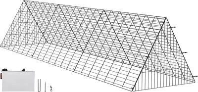 Produktbild von VEVOR Hühnertunnel, 300 x 71 x 61,5 cm Hühnerkäfig für den Hof, tragbare Hühnertunnel für den Außenbereich, einfache Installation, Hühnerstall-Auslauf, geeignet für Hühner, Enten, Kaninchen