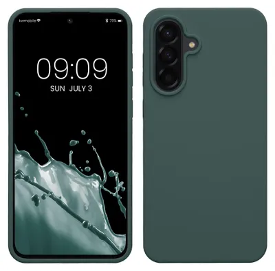 Produktbild von kwmobile Handyhülle für Samsung Galaxy A56 5G Hülle - Case Silikon - Kabelloses Laden - Schutzhülle Cover in Blaugrün