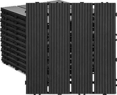 Imagen del producto de Losetas para terraza Famanu, 30x30 cm, 22 unidades, 2 m² - Gris oscuro