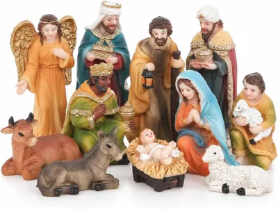 Produktbild von 11 Figuren für die Weihnachtskrippe - Set mit Weihnachtskrippenfiguren