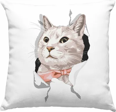 Produktbild von Trendation - Lustige Katzen Deko-Kissen mit Füllung 40x40 Geschenk Katzenbesitzerin 3D Katzengrafik Geschenkidee (Grün)
