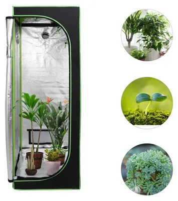 Produktbild von Eikuavons Growbox 60x60x180cm Pflanzzelt Indoor 600D Oxford, 99,9% lichtdicht, 95% reflektierend, mit Belüftung