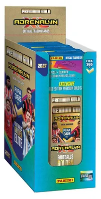 Obrázek produktu pro Sada karet FIFA 365 Adrenalyn XL 2027 – 1 prémiová zlatá krabička (10 zlatých balíčků) + exkluzivní obaly pro sbírání