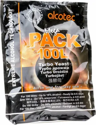 Produktbild von Alcotec Turbohefe 360g – Mega Pack 100L, Turbo Hefe