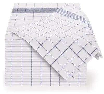 Productafbeelding van Premium Theedoeken Set - Set van 10 - 50 x 70 cm - Blauw Gestreept
