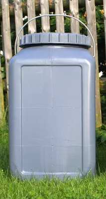 Zdjęcie produktu dla Pojemnik z szeroką szyjką BasicNature, 30 l, kwadratowy, szary
