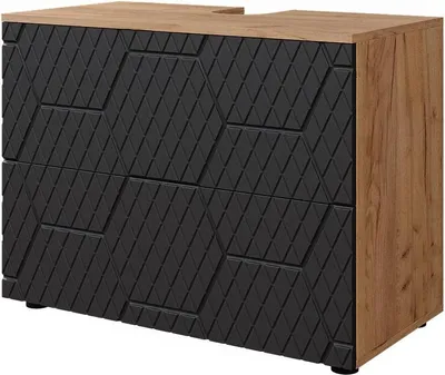 Zdjęcie produktu dla Szafka pod umywalkę Vicco Irma Antracyt o strukturze plastra miodu 80 x 58.6 cm z 2 szufladami, Model 42866