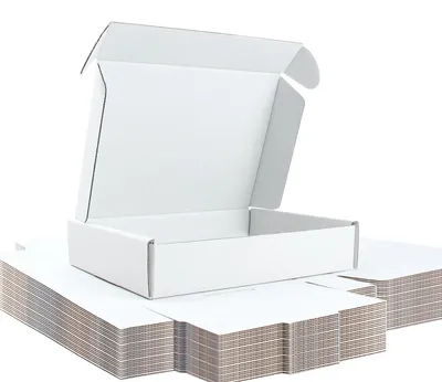 Immagine prodotto di Scatole per spedizioni, confezione da 25 pezzi - Bianche - 20 x 14 x 4 cm