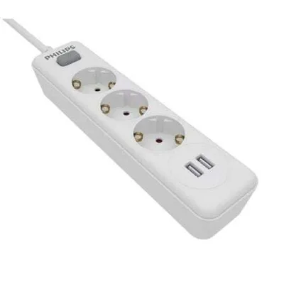 Obrázok produktu pre Philips SPN3032WA/10, Spínané, Horizontálny / vertikálny, Biela, 3 AC zásuvky/AC zásuviek, Typ F, Typ F