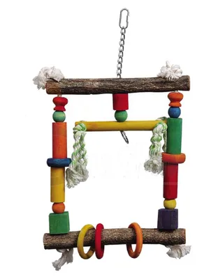 Image de Balançoire pour oiseaux Jouet pour perroquets 26,5 x 47 cm