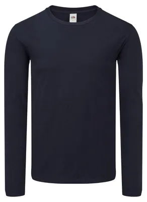 Produktbild von Fruit of the Loom - "Iconic" T-Shirt für Herren/Damen Uni Langärmlig LT1821 (XXL) (Marineblau)