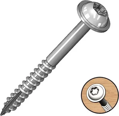 Produktbild von Zylinderkopfschrauben mit Unterlegscheibe 38 mm - T20 - 100 Stück