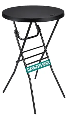 Productafbeelding van Ronde Bartafel Ø 70 cm Klapbaar Zwart