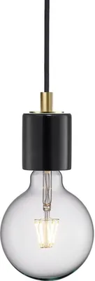 Produktbild von Nordlux Marmor Pendelleuchte SIV schwarz, Kabel schwarz 300 cm, 230V E27 (ohne Leuchtmittel); 45883003