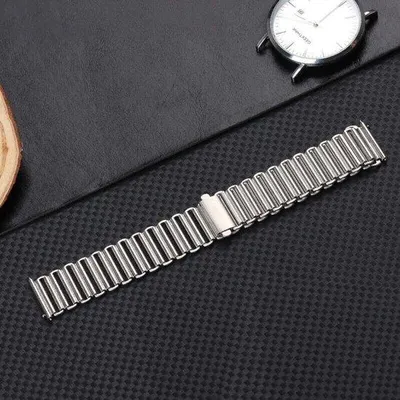 Produktbild von 22 mm schwarz Edelstahl Armband für Uhren