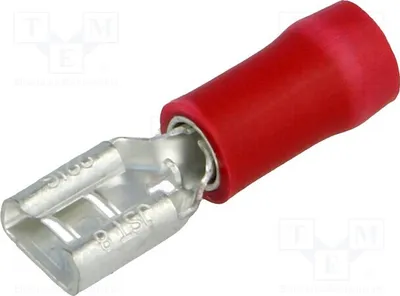 Image de Connecteur à sertir, plat, isolé, 0,8 mm, pour fils de 0,5 à 1,5 mm², femelle, 4,8 mm, rouge, référence FVDDF1.25-187A-8
