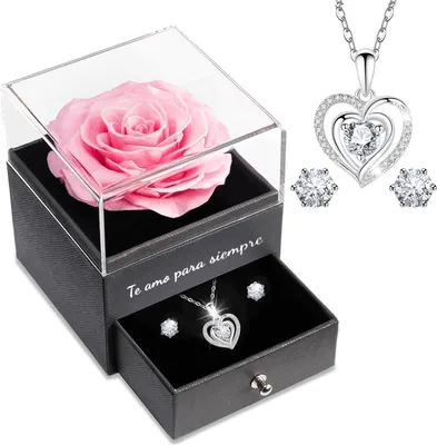 Immagine prodotto di Eterna Rosa Collana Cuore Regalo per le donne Madre Nonna Natale Festa della Mamma