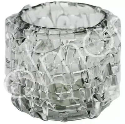 Produktbild von Teelichthalter MOLTEN Ø12x10cm Transparent Schwarz