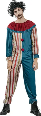 Produktbild von Horrorclown Kostüm für Erwachsene Halloweenkostüm bunt - S