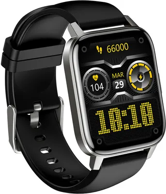 Image de Montre intelligente Bluetooth avec 15 modes de sport GPS étanche - cardio-tracker sang - moniteur d'oxygène, 44,5 mm noir