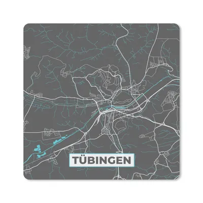 Produktbild von MuchoWow® Mauspad Mousepad Blau - Deutschland - Karte - Stadtplan - Tübingen 20x20 cm - Mousepads - Maus Mat - Pad - Mausunterlage - Desk Mat - Bureauartikeln