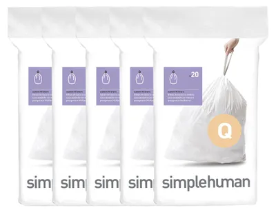 Obrázek produktu pro simplehuman CW0176CP, 65 l, Bílá, 637 mm, 828 mm, 100 kusů