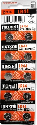 Produktbild von Maxell LR44 Batterie 10er Blister 1,5 V Knopfzelle V13GA AG13 LR1154 KA76 LR44H A76 11717000