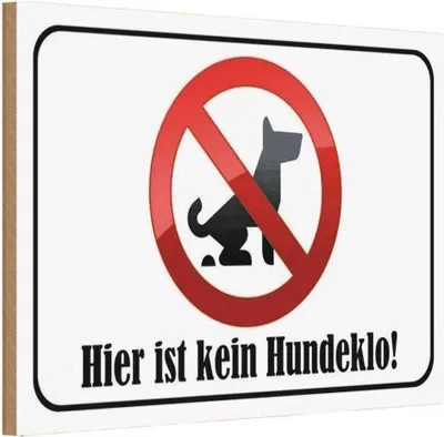 Produktbild von vianmo Holzschild 20x30 cm hier ist kein Hundeklo Tier Haustier