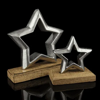 Produktbild von Weihnachtsdeko 2er Set Sterne Deko Stern Tischdeko Dekoration Weihnachten