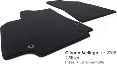 Image de Tapis de sol Citroen Berlingo 2 (à partir de 2008) qualité d'origine velours, 2 pièces avant