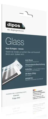 Produktbild von 2x Schutzfolie für Garmin Edge 840 matt - Anti-Shock 9H Folie dipos Glass Kunststoffglas