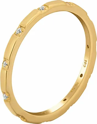 Produktbild von cai Ring 925 Silber vergoldet mit Zirkonia Stacking