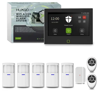 Produktbild von HUXGO Alarmanlage WLAN GSM 4G HXA700 7" 5 PIR + 1 Türsensor App Steuerung