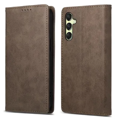 Produktbild von Mobigear Geldbörsen-Handyhülle für Samsung Galaxy A17 – Klapphülle – Braun