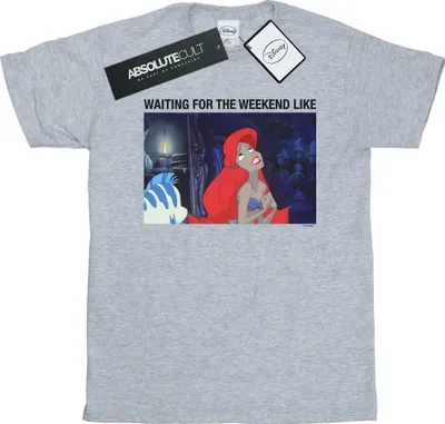 Produktbild von Disney - "The Little Mermaid Waiting For The Weekend" T-Shirt für Damen BI49473 (M) (Grau)