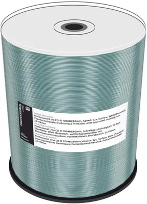 Image de MediaRange MRPL515 MediaRange CD-R 700MB 100pcs vollflächig bedruckbar silber