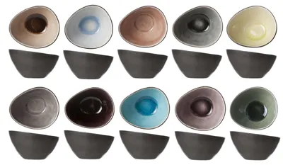 Produktbild von Gemutliche & Trendy Tapas / Saucenschalen Streetfood - Set 10x Stuck - Steingut - mehrfarbig - 8 x 7